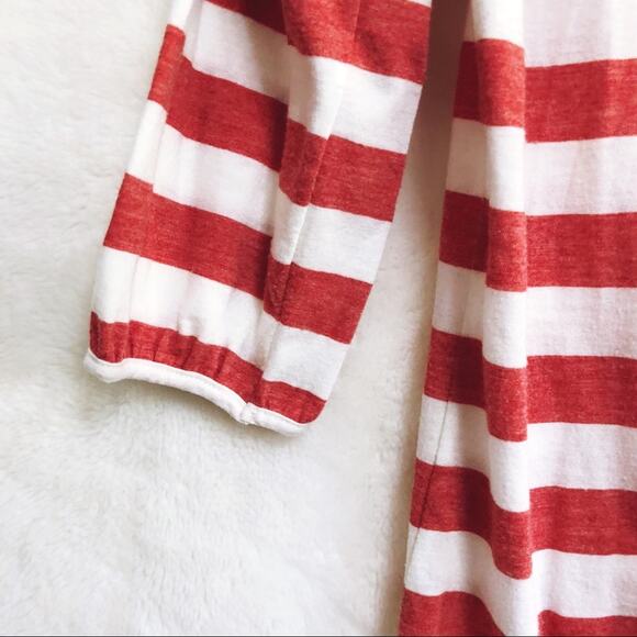 GAP Salmon & White striped 3/4 Sleeve Top - Picture 7 of 8